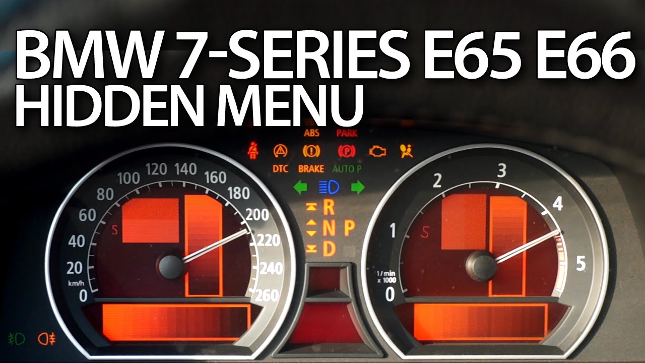 How to enter hidden menu in BMW E65 (7-series service test mode instrument cluster E66 E67 E68)