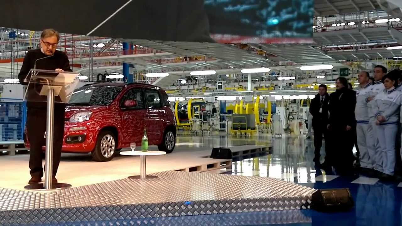 Intervento di Marchionne durante la conferenza stampa di lancio Fiat Panda a Pomigliano d'Arco