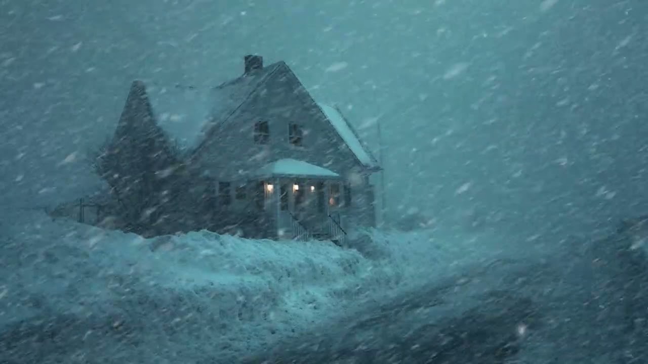 Extreme Snowstorm Ambience for Sleeping (No Ads) Powerful Blizzard Sounds for Mental Health