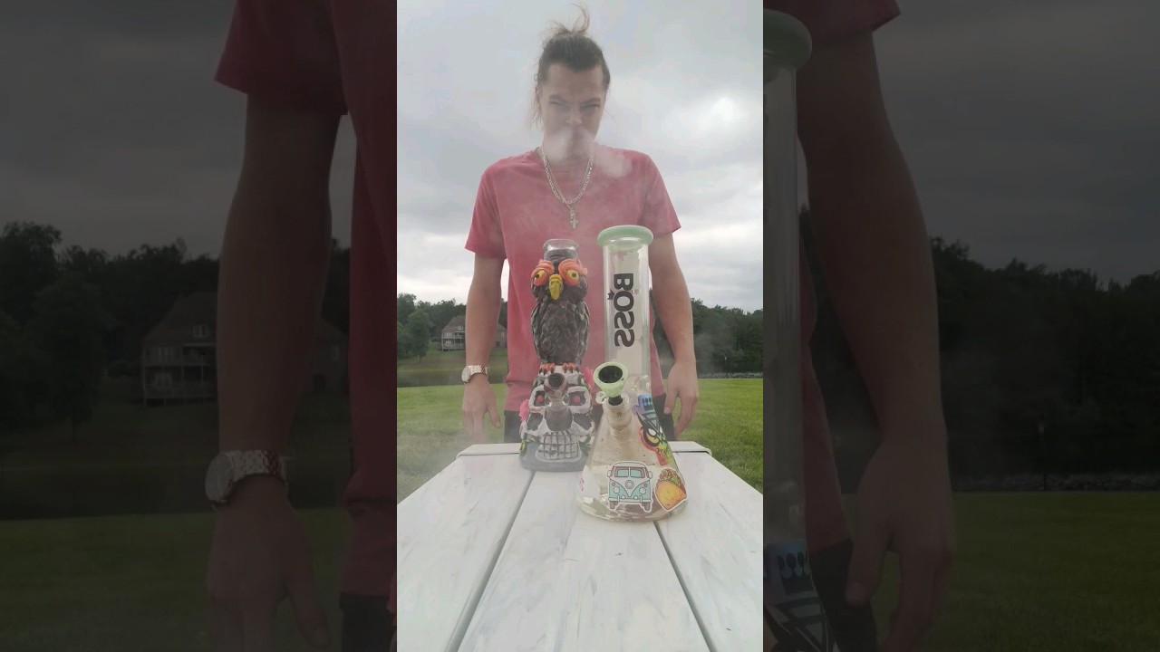 2 MASSIVE Bong rips 350 #bong #420 #smoke #big #owl #boss