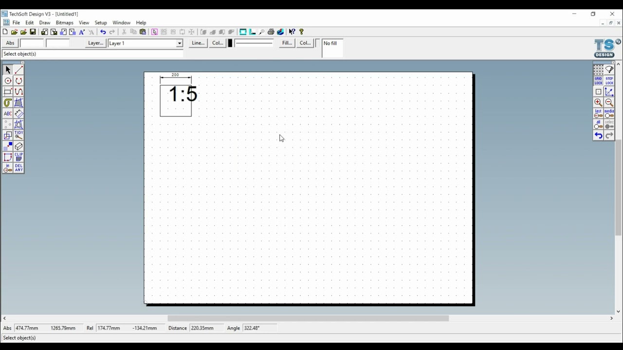 How to draw scaled drawings on 2D Design