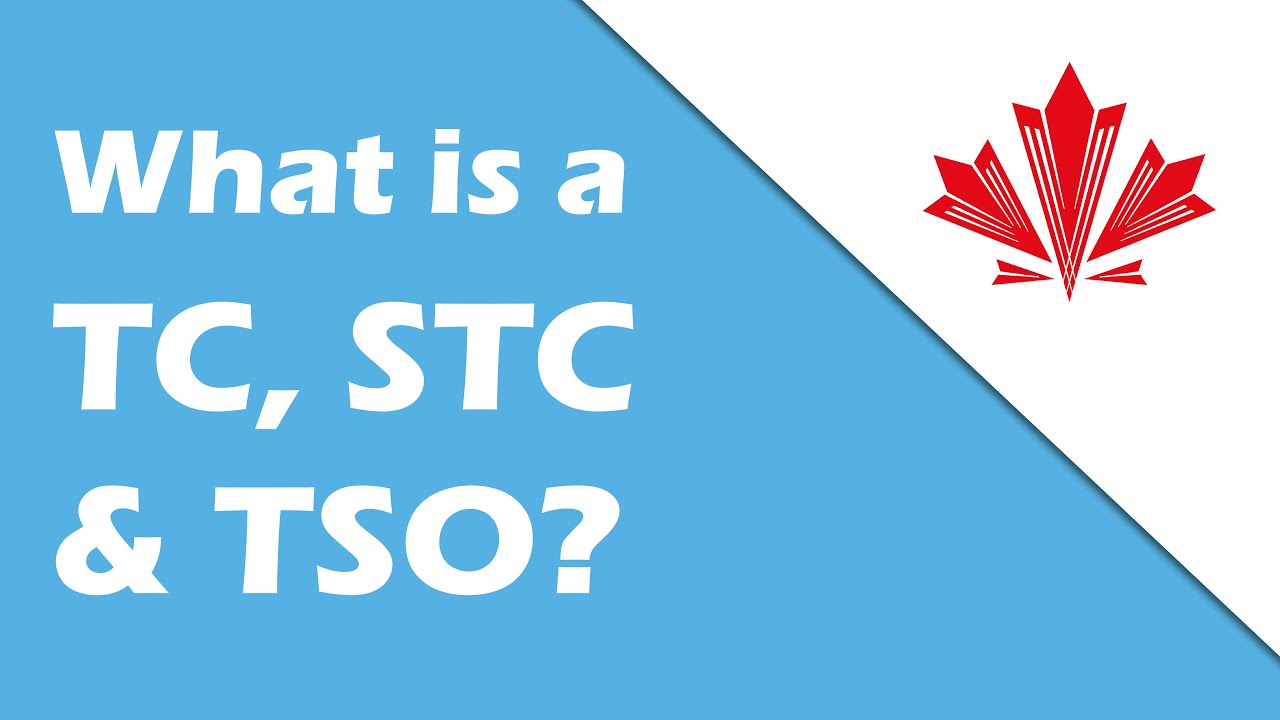 What is the difference between a TC, an STC and a TSO?