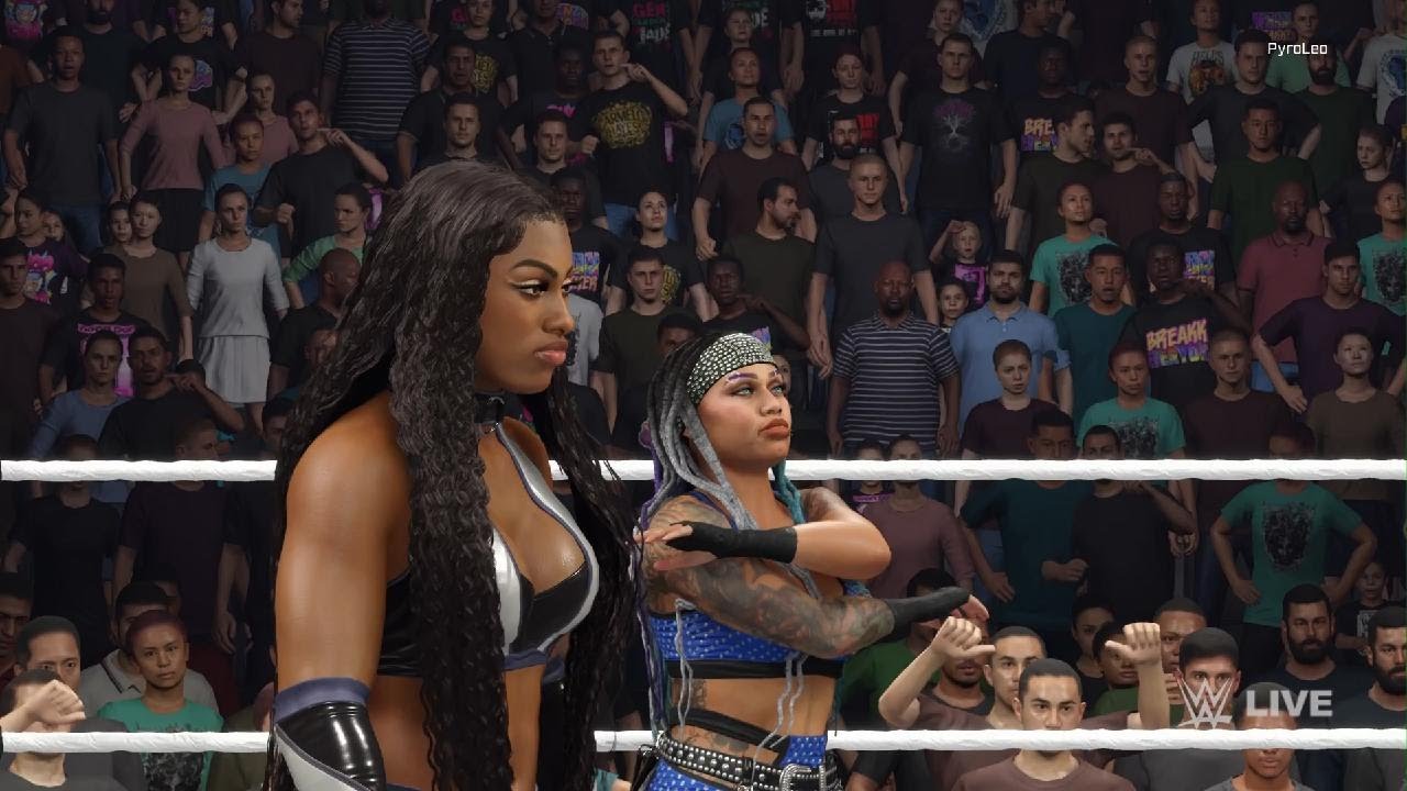 WWE 2K25 Triple Threat Tag Table Elim Women's Tag Title