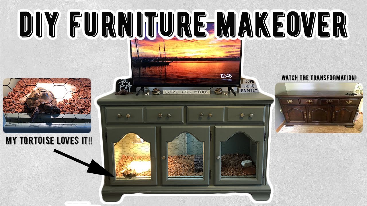 DIY Reptile Enclosure Using Old Furniture