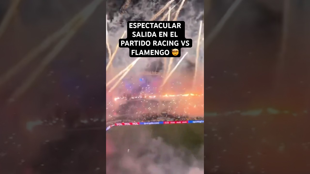 ESPECTACULAR SALIDA DE LA HINCHADA DE RACING VS FLAMENGO #racingclubdeavellaneda #copalibertadores