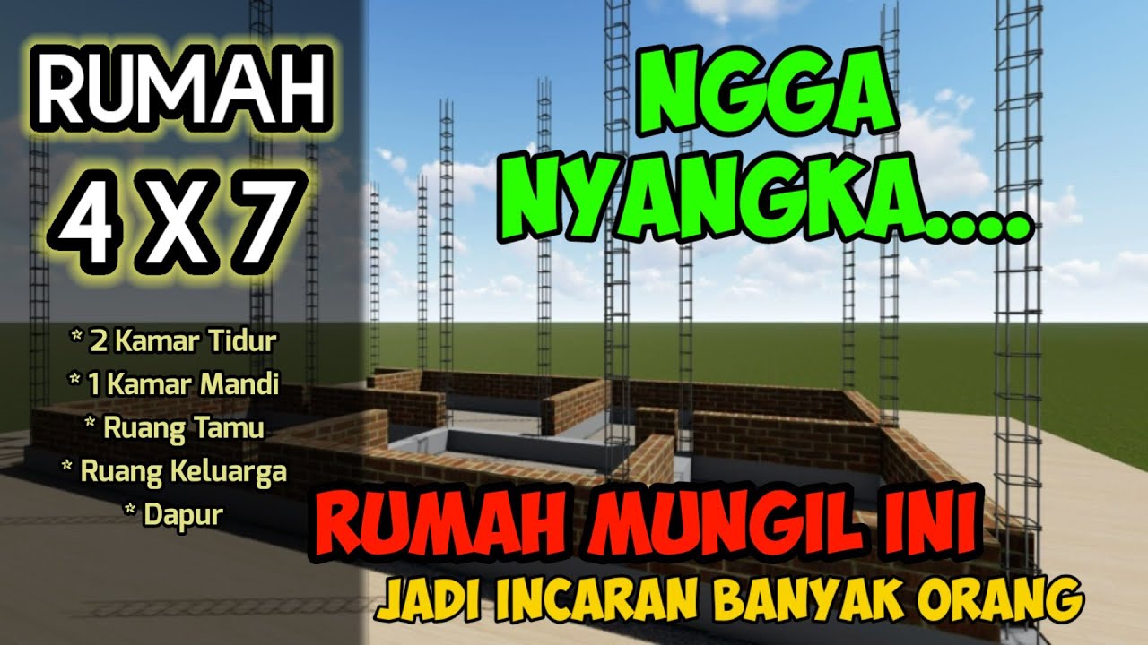 Desain Rumah Minimalis 4 x 7 Meter