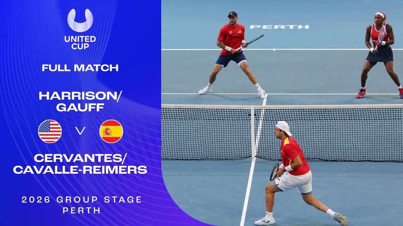Harrison/Gauff v Cervantes/Cavalle-Reimers Full Match | United Cup 2026 Group A