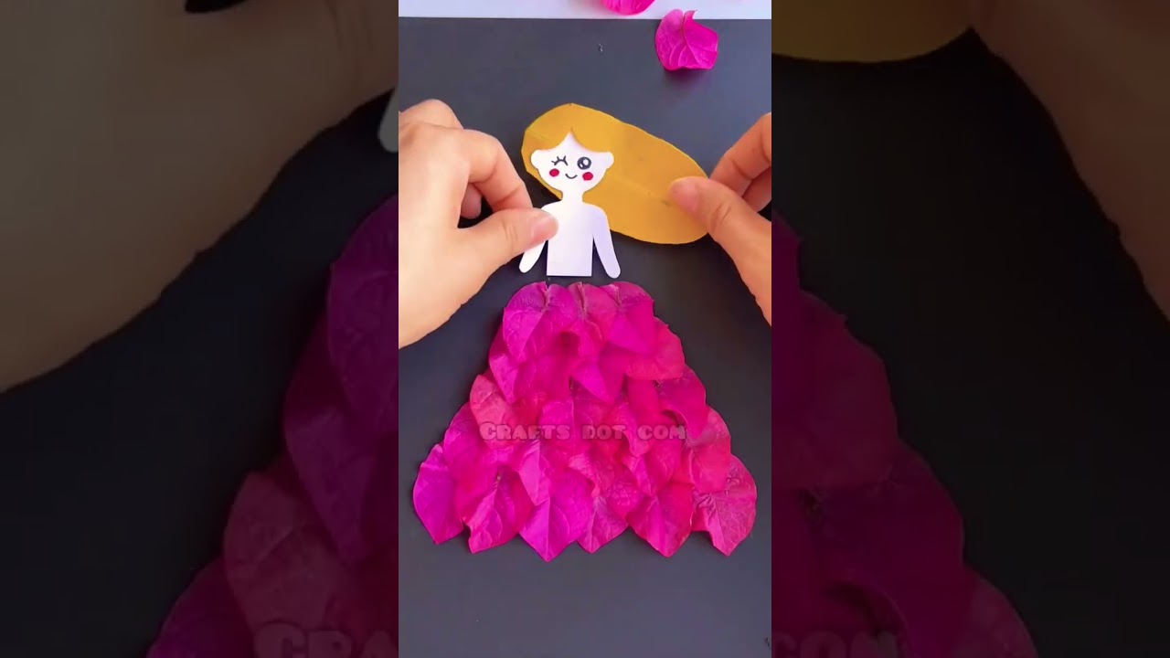 Doll making with flowers#doll #flowercraft #trending #shorts #shortsfeed #viralshort #ytshorts