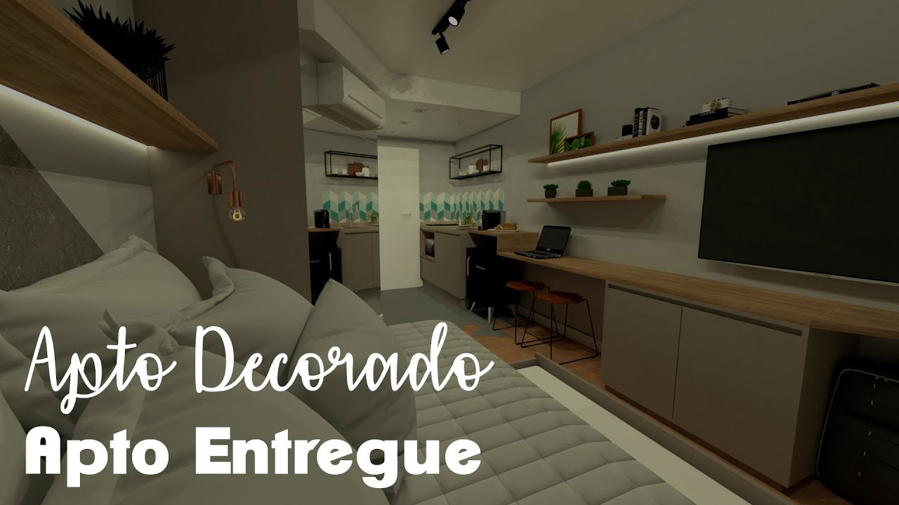 Tour Apto decorado 20m² x Apto entregue pela construtora