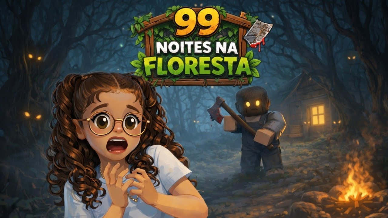 Jogando 99 noites na floresta com a minha mãe! Vem conferir ✔️