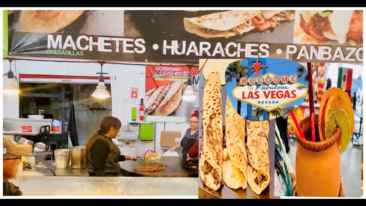 Street Food in Vegas, Machete Quesadilla, Fresh Coconut Water, & Exotic Drink