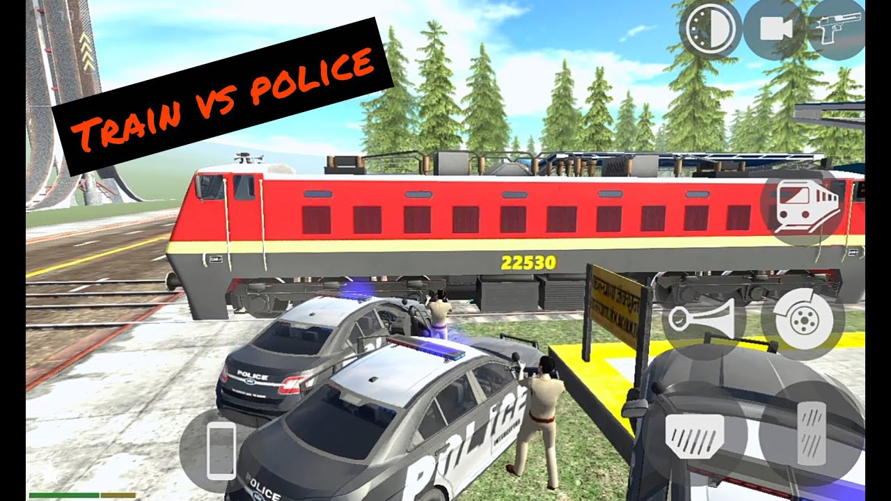 TRAIN VS POLICE GAMING Video | Indian bike driving 3d game #gaming #banku