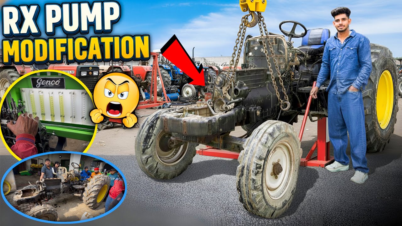 🤯आज़ अपने Sonalika 60rx का tournament के लिया pump करवा दिया || पूरा tractor खौल दिया 