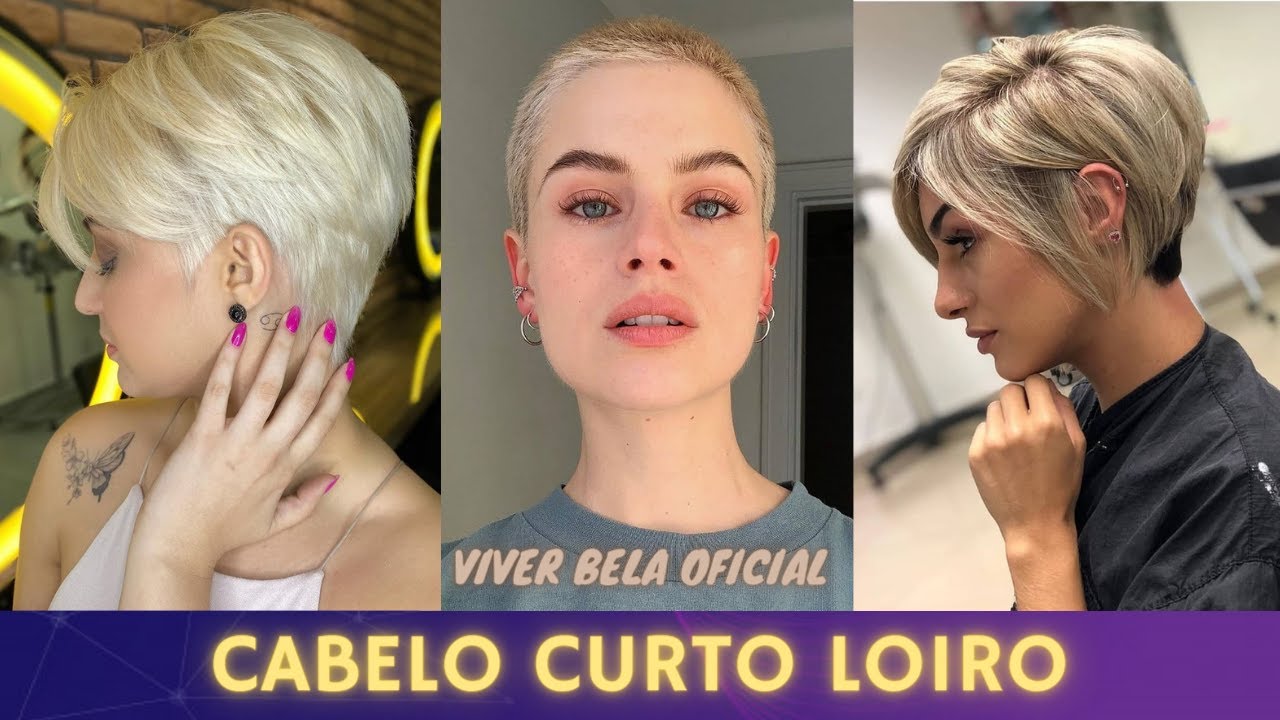 Corte de Cabelo Curto Feminino Loiro Tendência 2022