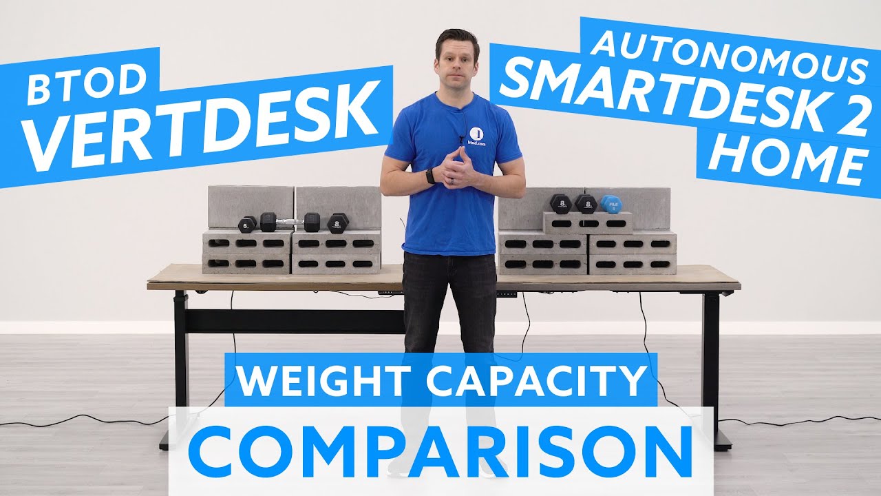 VertDesk v3 vs. Autonomous SmartDesk 2 Home Standing Desk Weight Capacity Comparison