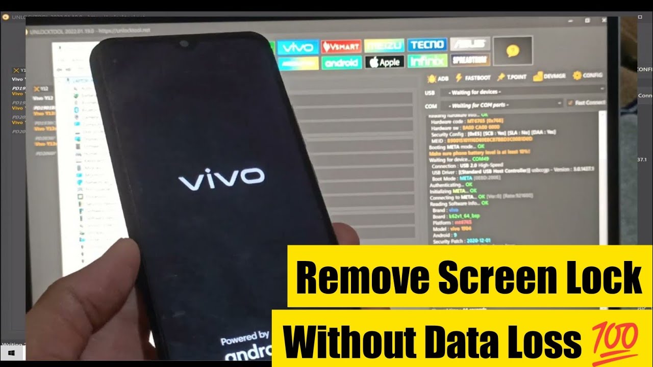 Vivo Without Data Loss Pattern Remove !! All MTK CPU One Click 🔥
