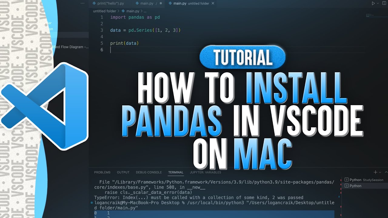 How To Install Pandas in Visual Studio Code (Mac)