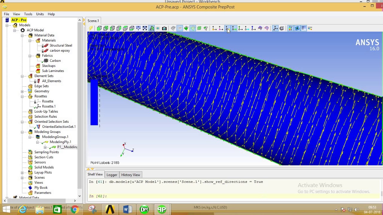 Composite Shaft Modelling in Ansys