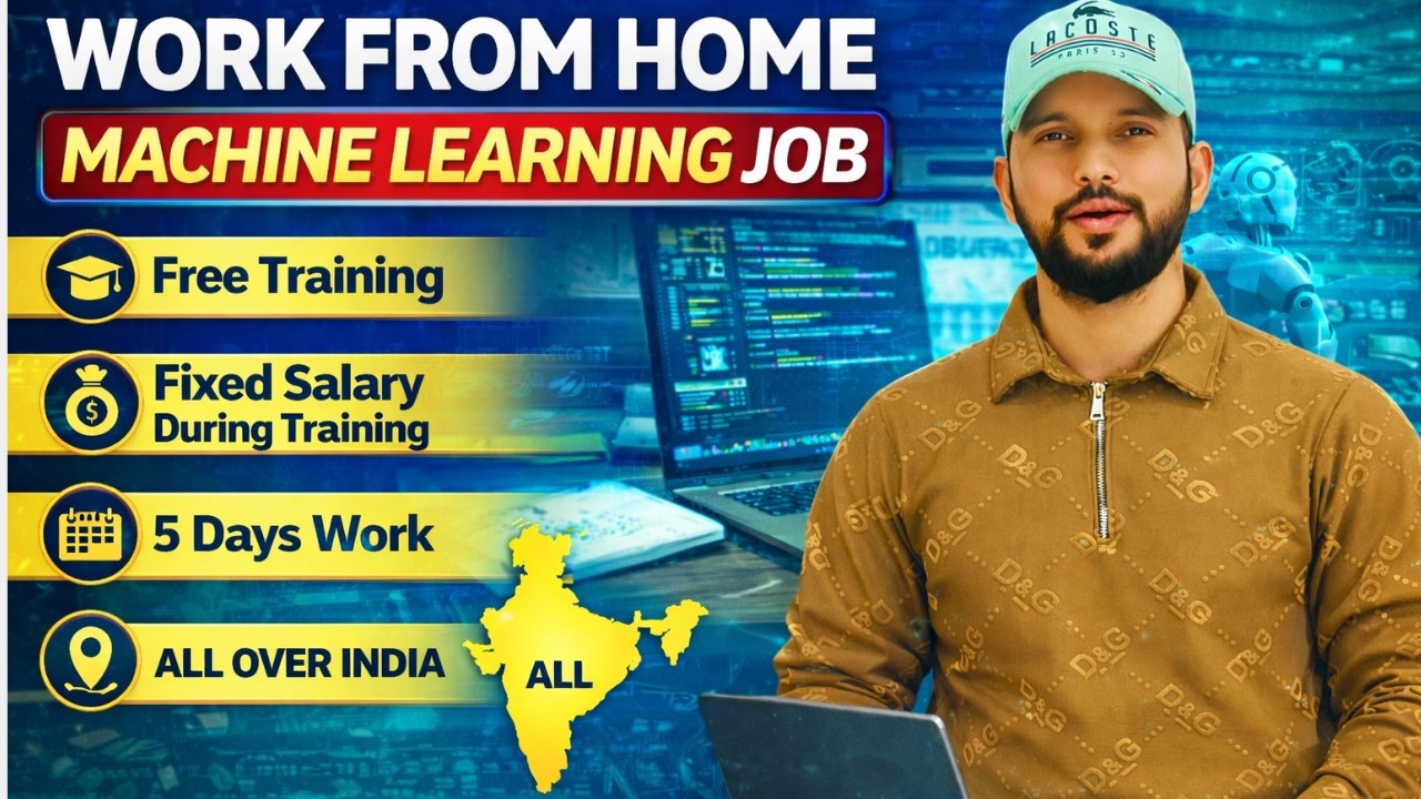 Machine Learning Work From Home Job 2026 | Free Training+Fixed Salary | All Over India | 5 Days Work