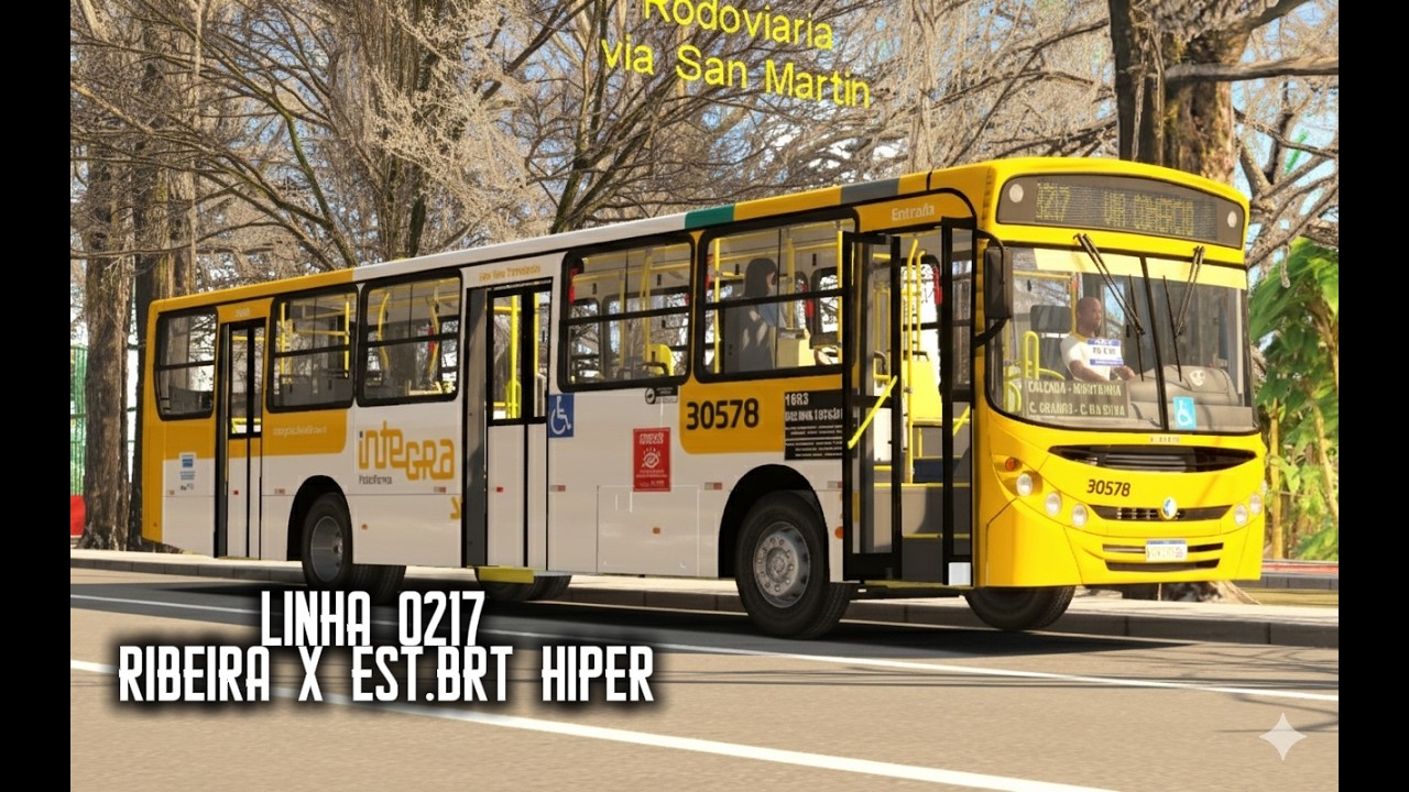 🟡 LINHA 0217 RIBEIRA X EST.BRT HIPER ida🟡mapa salvador norte 3.5