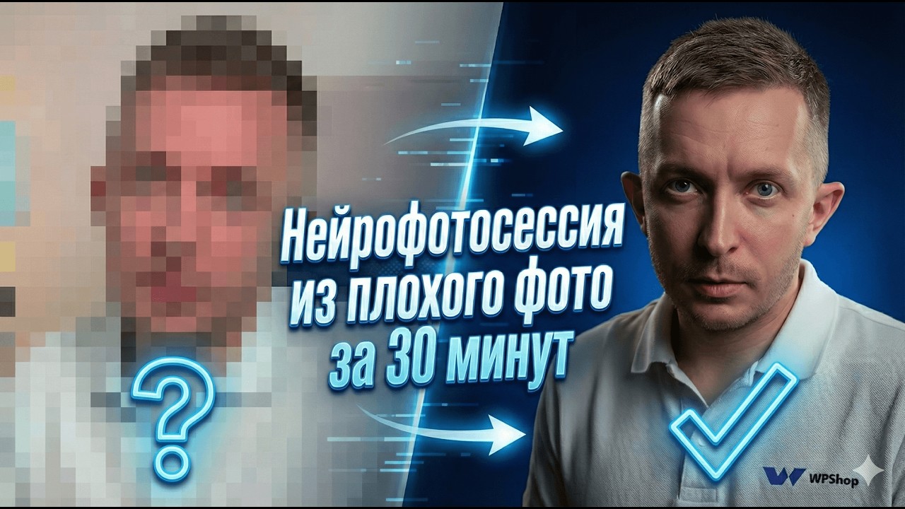 Как сделать НЕЙРОФОТОСЕССИЮ даже из ПЛОХОЙ фотографии? Показываю метод