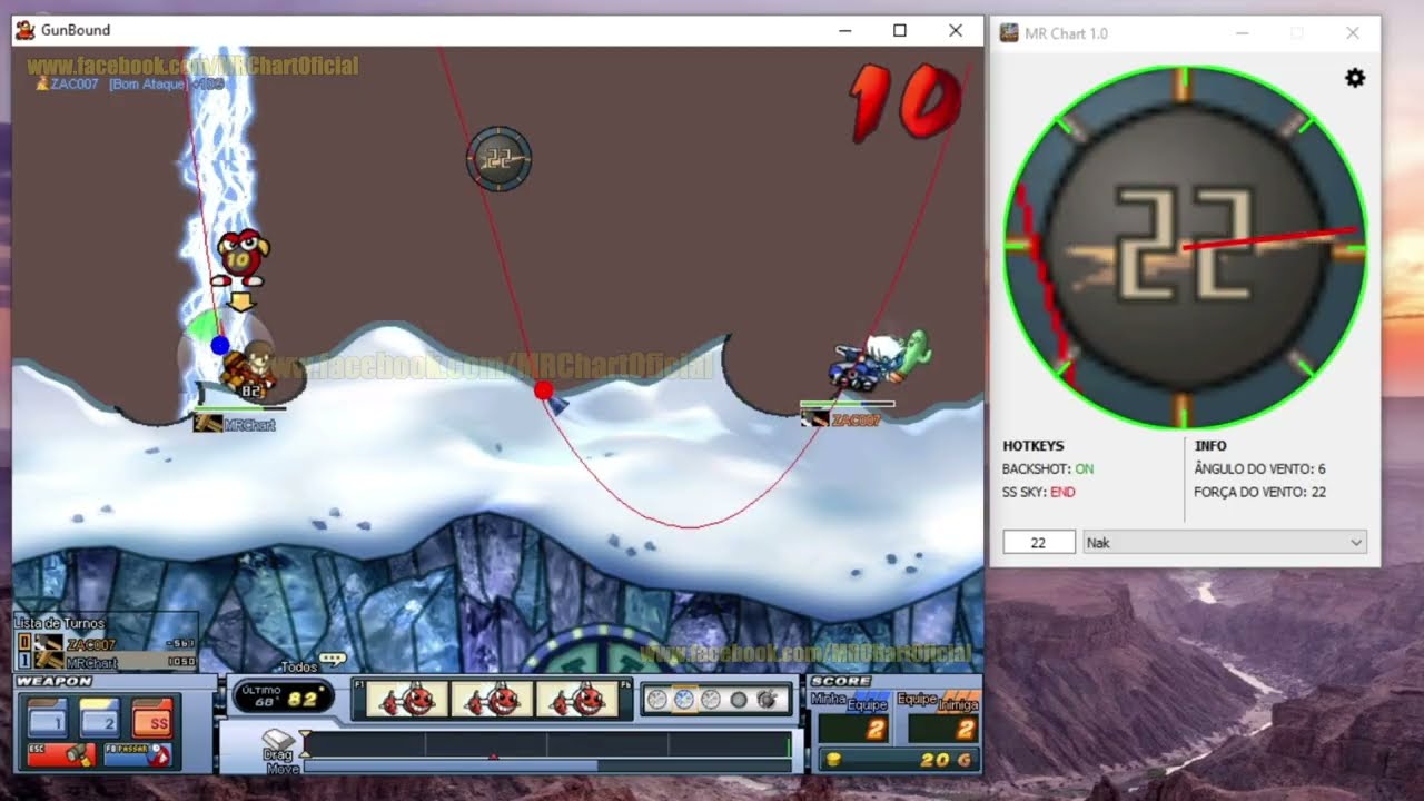 Wind Chart Nak - Gunbound GGH e outros... - (Não é AimBot) Tiros perfeitos MR Chart