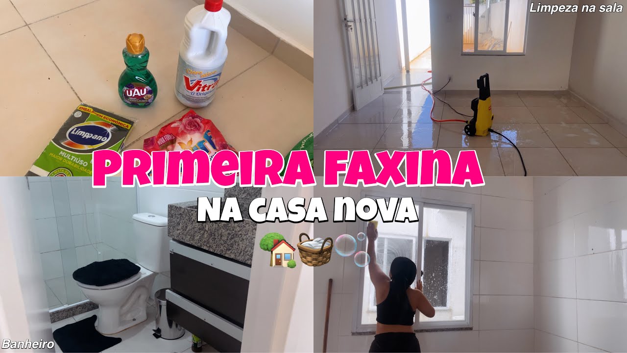 DI&Aacute;RIO DA MUDAN&Ccedil;A #1 | Primeira faxina na casa nova🧼🧹🧺 ✅ organiza&ccedil;&atilde;o, limpeza