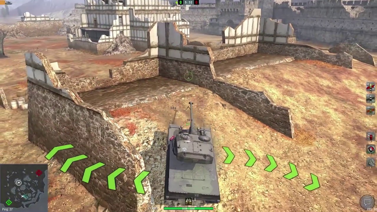WoT Blitz  Карта Форт  Обучение все тонкости карты