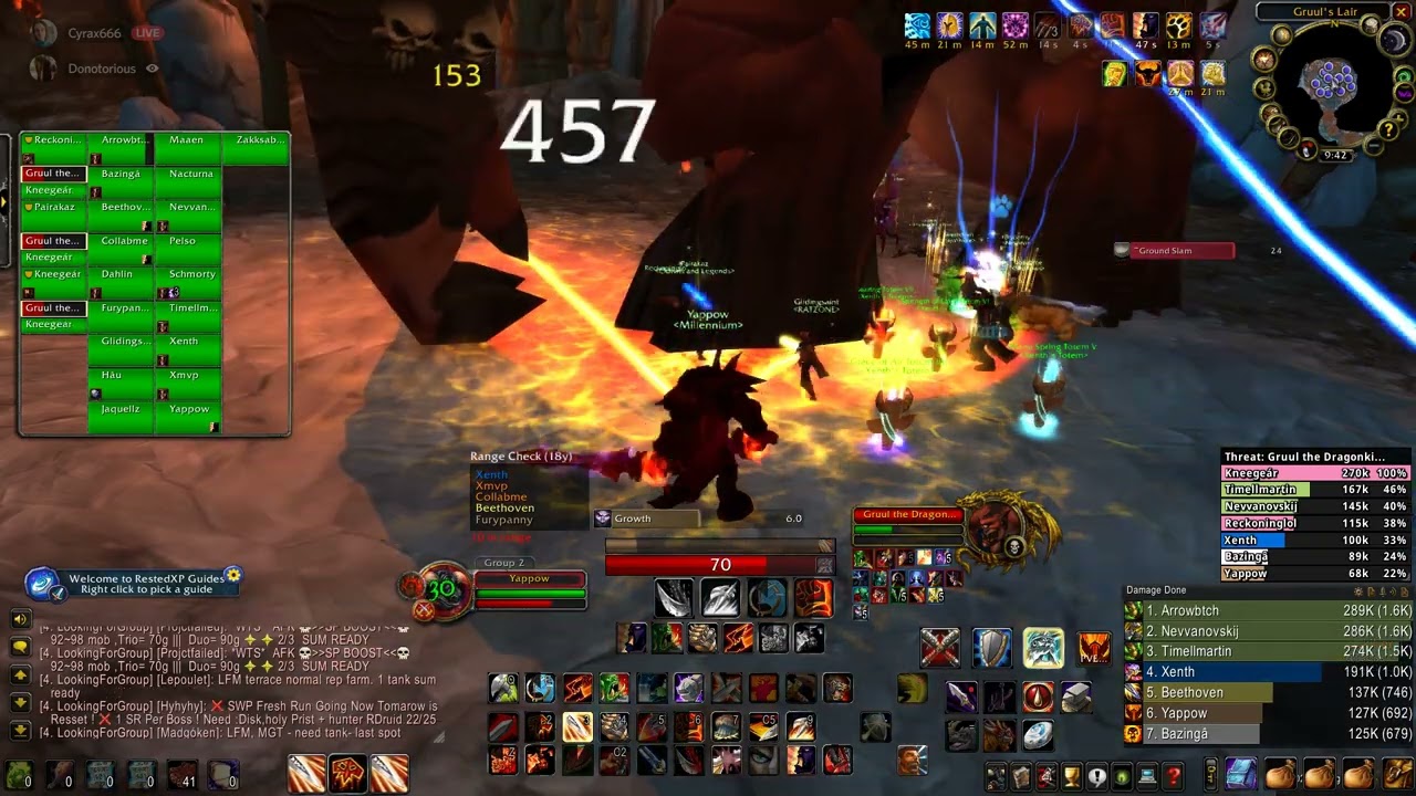 TBC FURY WARRIOR Gruul's Lair (Gruul Fight) - WoW Classic Burning Crusade PvE