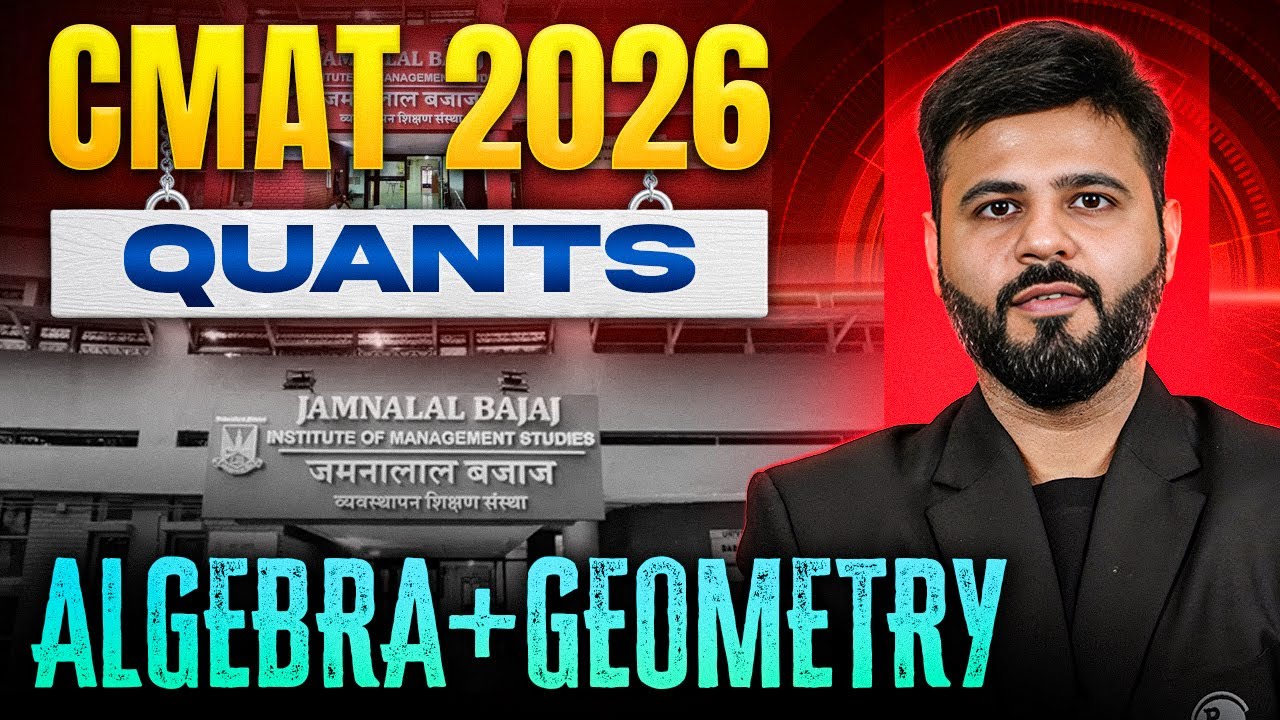 CMAT Exam Preparation 2026  | Algebra + Geometry | OMETs Preparation | MBA Wallah