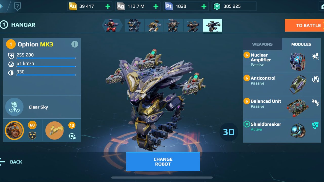 Ophion Scorcher Quantum Radar and Shieldbreaker | War Robots Gameplay