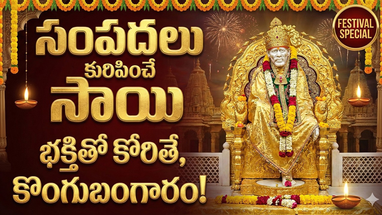🔴 LIVE: Sai Baba Chalisa Telugu | గురువారం ఈ చాలీసా వింటే కోరిన కోర్కెలు తీరుతాయి | Shirdi Sai Songs