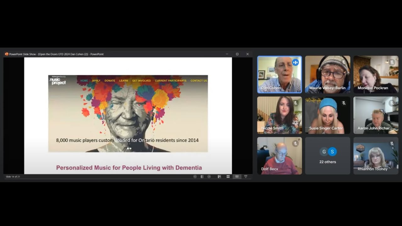 Dan Cohen - Music & Memory | Judy Cornish - The DAWN Method (OTD Meeting 3)