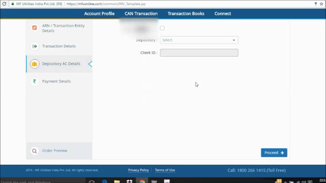 How to set up SIP on MF Utility website Demo