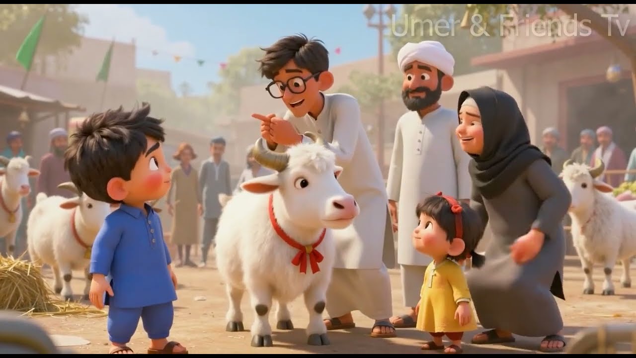 Umer Bought Goat For EID 🐐 Bakra Mandi Adventure | Bachon Ki Kahani | Hindi + Urdu Kids Cartoon