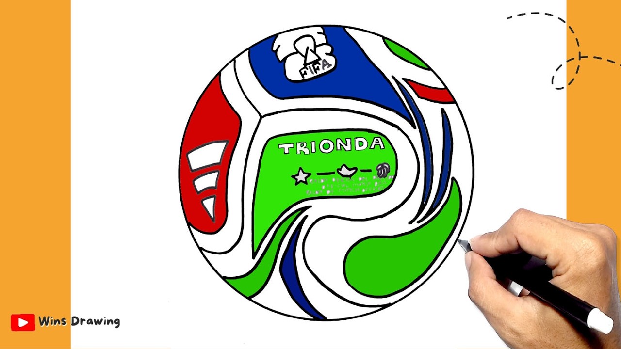 Как нарисовать мяч на чемпионате мира по футболу FIFA 2026 || мяч чемпионата мира по футболу в Ам...