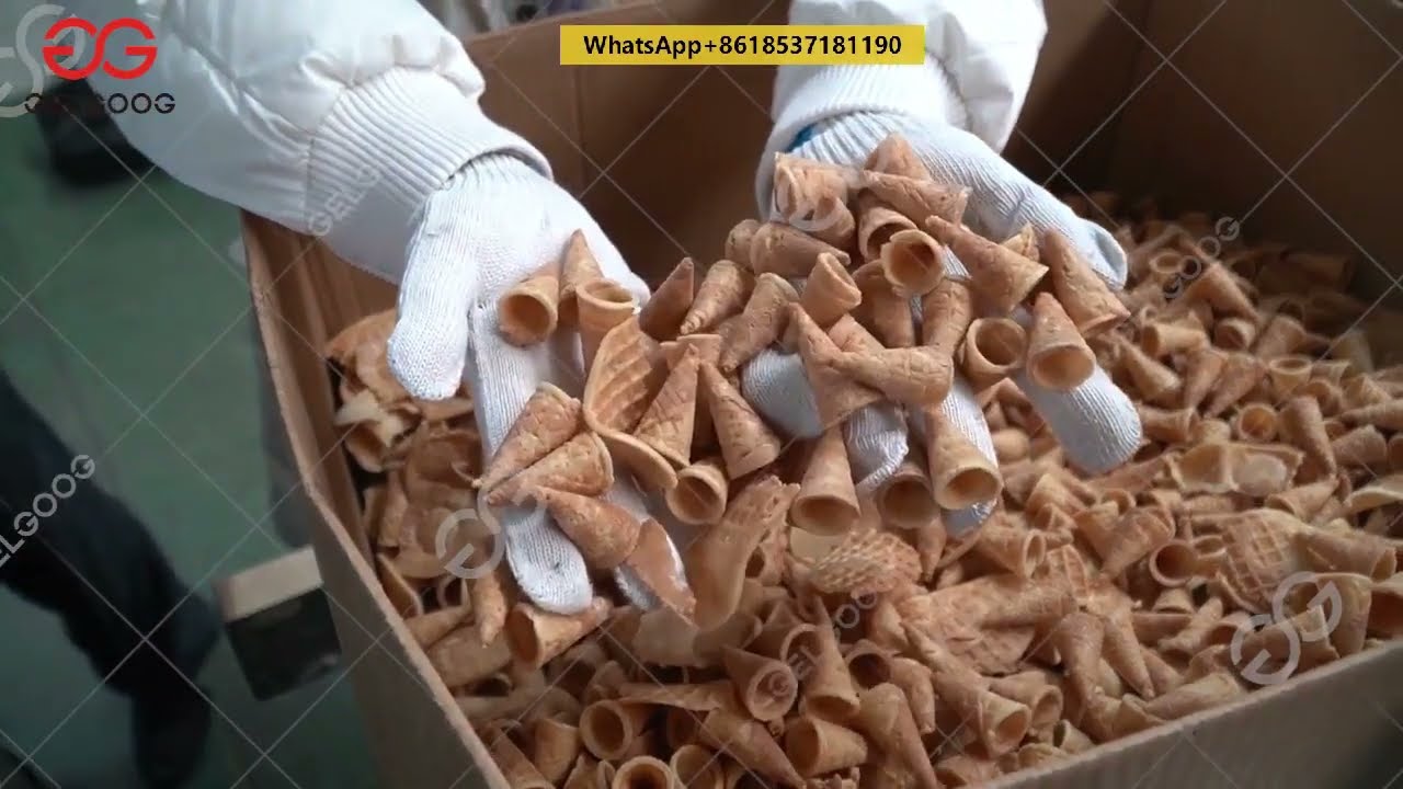 #minicone #bitesized cone GELGOOG - Equipment For Mini Waffle Cones With Chocolate Filling