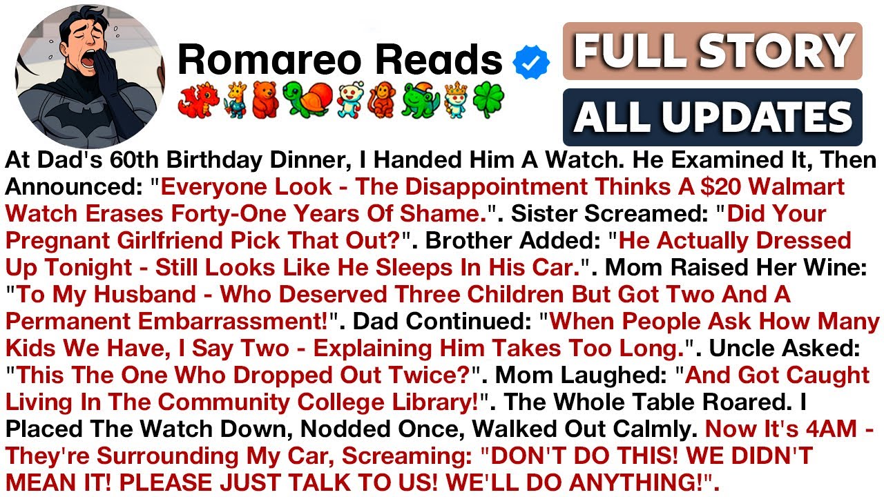 At Dad's 60th Birthday Dinner, I Handed Him A Watch. He Examined It, Then Announced: 