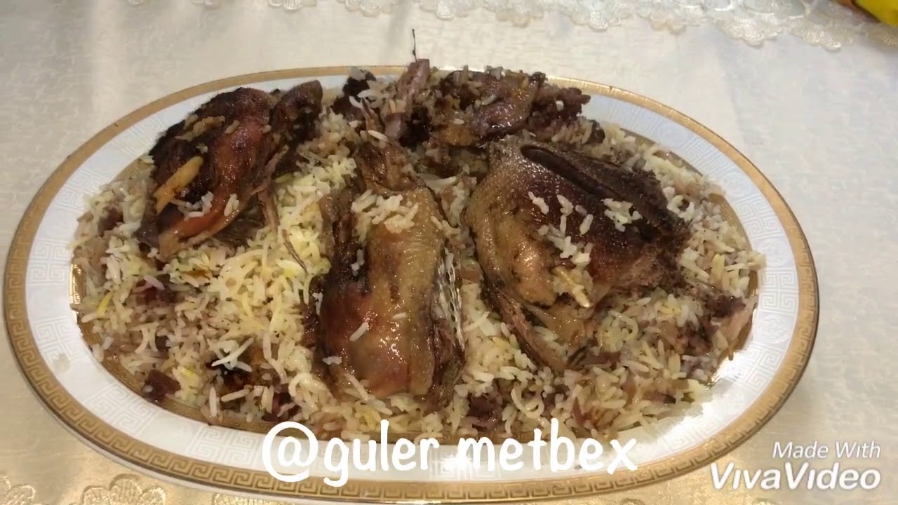 Çöl ördəyindən  döşəmə plov