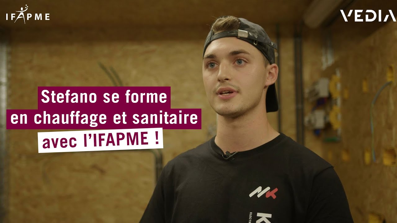 Stefano se forme en alternance au métier de monteur en chauffage et sanitaire avec l'IFAPME !