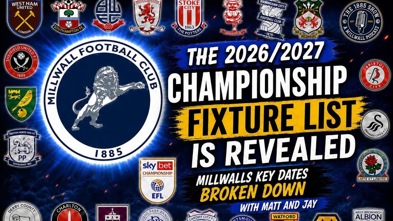 Millwall's EFL Championship Fixtures 2026/27 REVEALED!