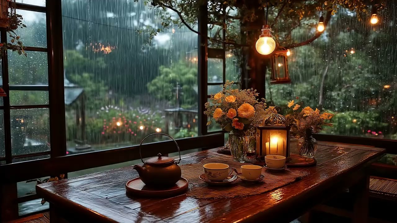 🌿🌧️ Tea Garden Rain Retreat | Nature ASMR 3 Hours | Mind Reset Meditation Study Work Relax