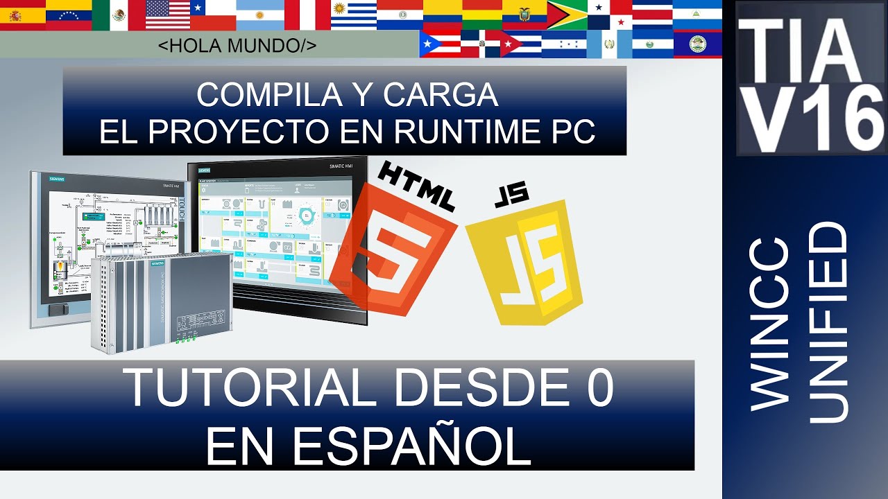WinCC Unified en Español # 4 👨‍💻 COMPILAR Y CARGAR ⏩  tu proyecto de TIA Portal a Unified Runtime