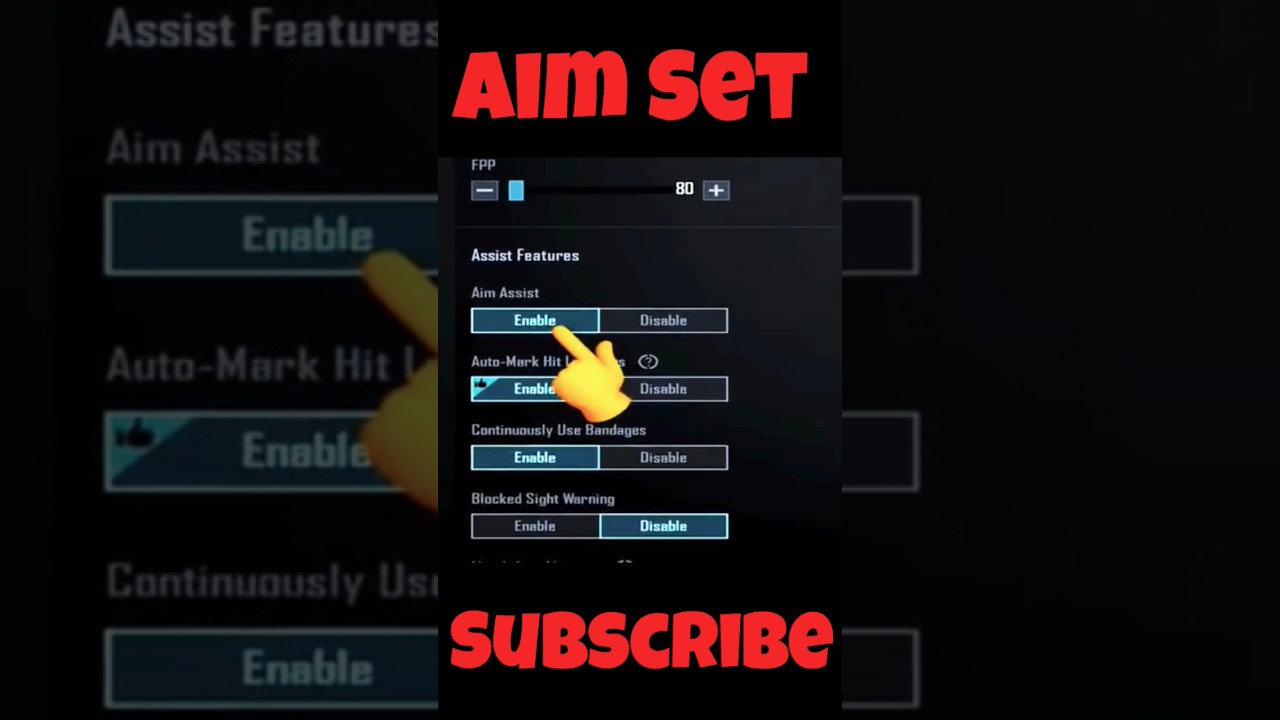 AIM SET Setting Pubg Mobile Bgmi Setting New Update 3.2 #bgmi #shortvideo#pubg#ternding#viralvideo