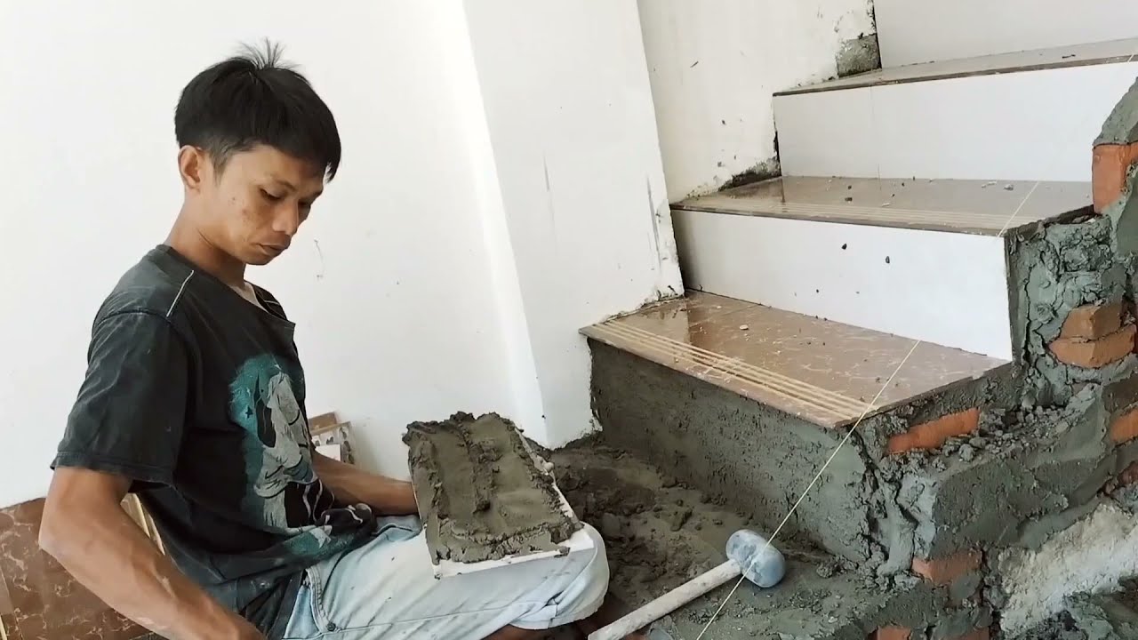 Cara pasang granit / keramik tangga mudah dan cepat dari awal sampai selesai