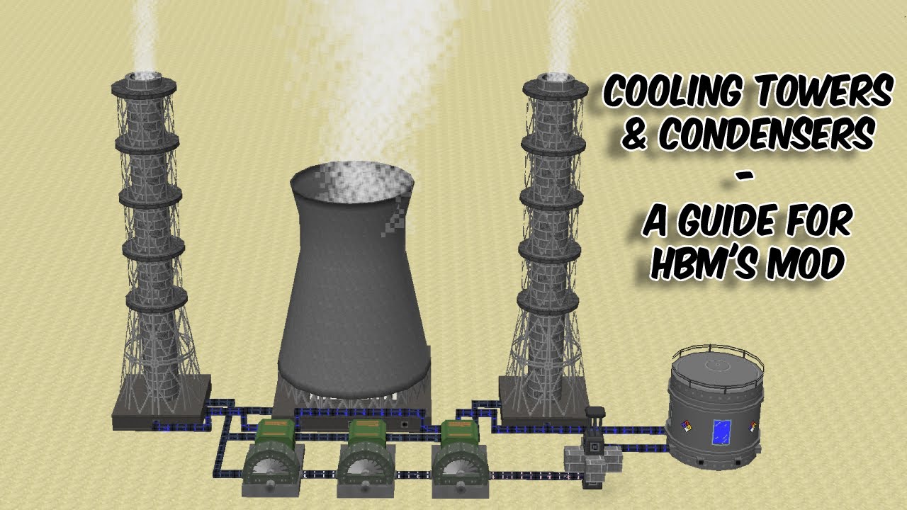 Cooling Towers & Condensers guide for HBMs mod | How to use Cooling Towers & Condensers in Minecraft