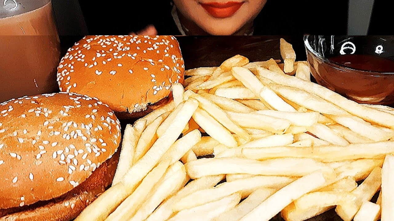 EATING UNLIMITED FRENCH FRIES, 2 BUTTER PANEER BURGERS | Food eating challenge #eating #eatingshow 