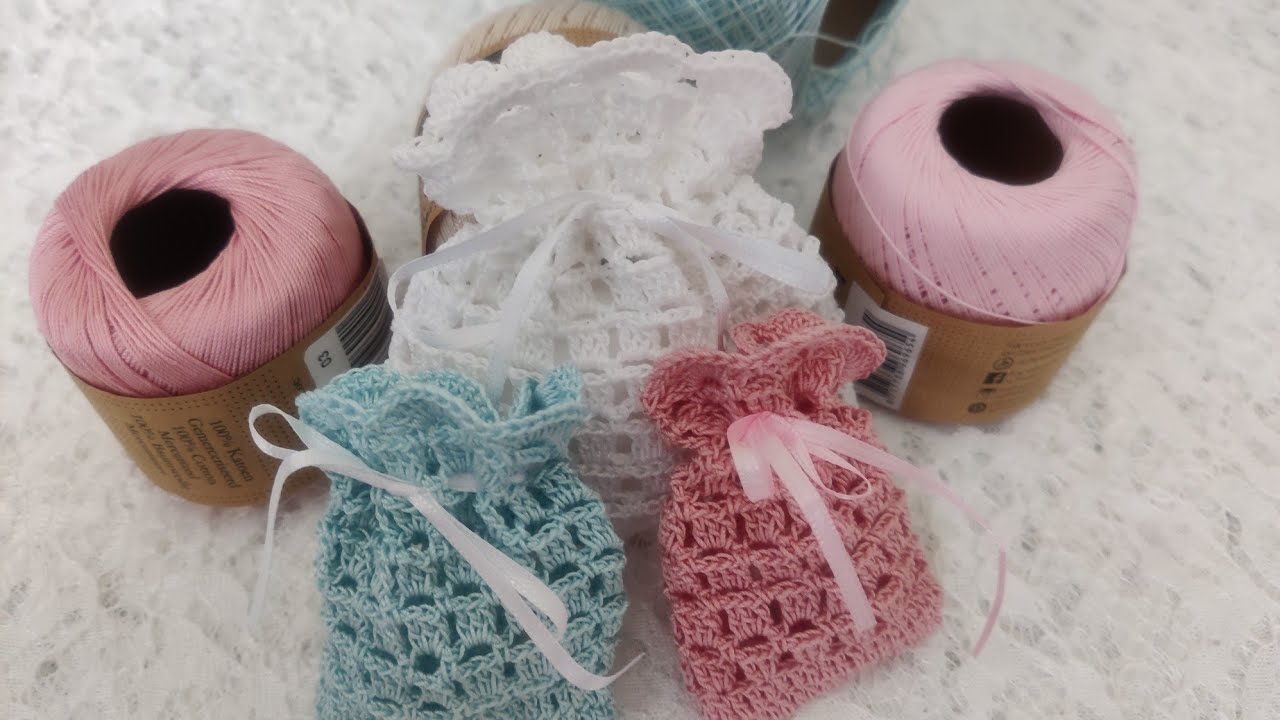 Tuto #sachet #pochette  à offrir ou autres au #crochet 🧶🪡❤️