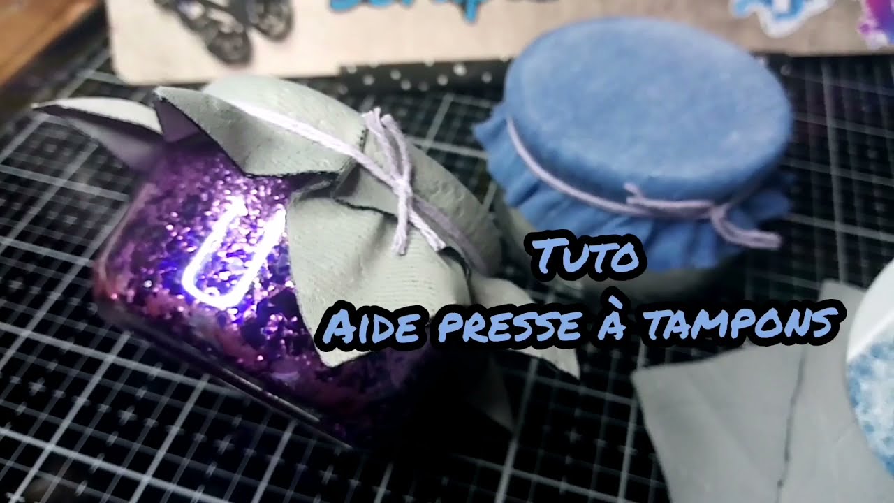 Tuto aide presse &agrave; tampons et applicateur de talc, #scrapbooking by ScrapaDoune