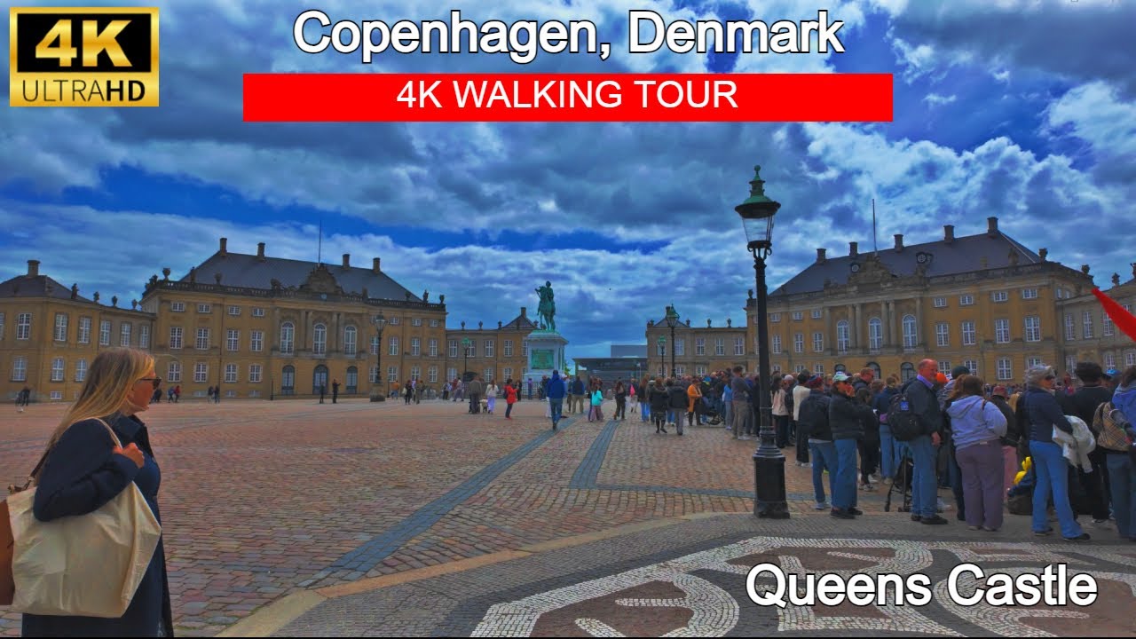 Copenhagen Walking Tour | Queen’s Castle, Castle Guards & Little Mermaid Statue | 4K Denmark